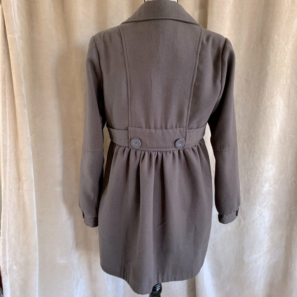 Pea Coat Wool Blend Double Breasted Long CI SONO L - Picture 13 of 16